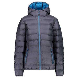 CMP Lightweight Down Hooded Jacket Greyish Purple Sz Womens M